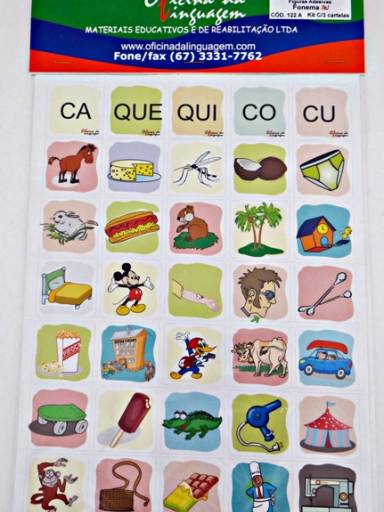 Tic-Tac Figuras Adesivas: fonema /k/ (Cd. 122 A)